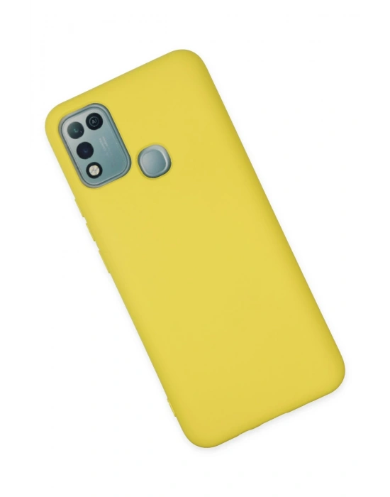Newface İnfinix Hot 10 Play Kılıf Nano içi Kadife Silikon - Sarı