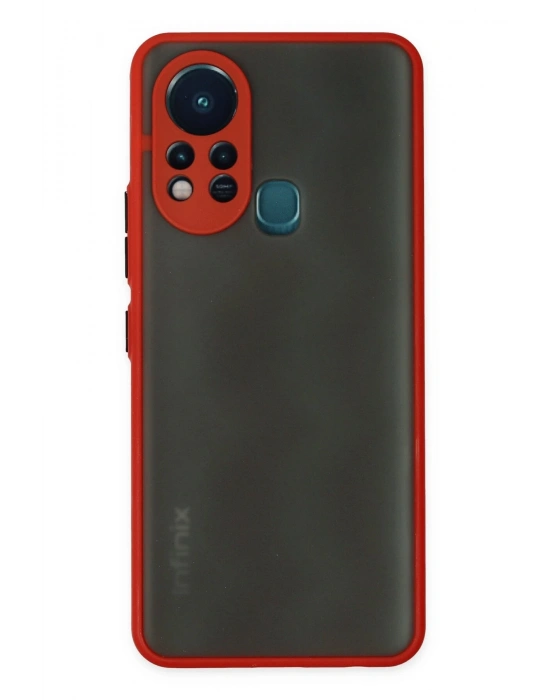 Newface İnfinix Hot 11s Kılıf Montreal Silikon Kapak - Kırmızı