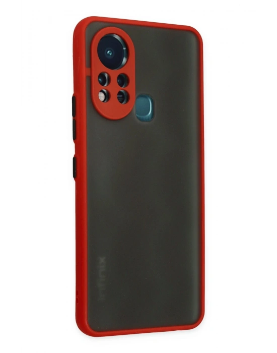 Newface İnfinix Hot 11s Kılıf Montreal Silikon Kapak - Kırmızı
