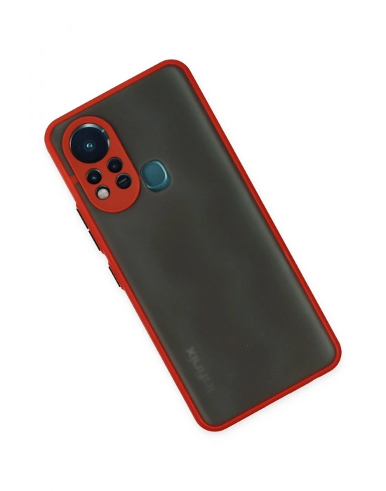 Newface İnfinix Hot 11s Kılıf Montreal Silikon Kapak - Kırmızı