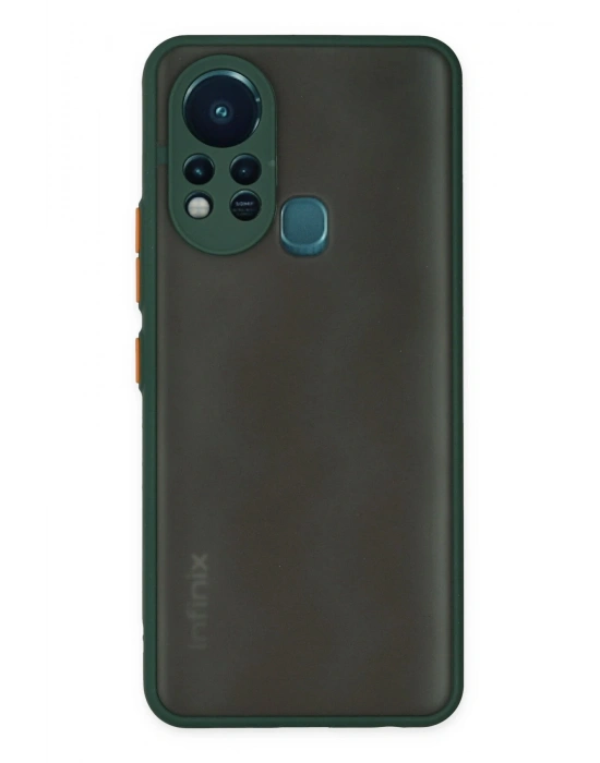 Newface İnfinix Hot 11s Kılıf Montreal Silikon Kapak - Yeşil