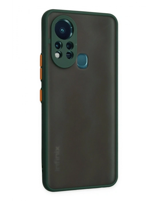 Newface İnfinix Hot 11s Kılıf Montreal Silikon Kapak - Yeşil