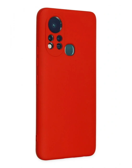 Newface İnfinix Hot 11s Kılıf Nano içi Kadife Silikon - Kırmızı