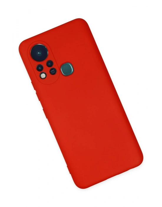 Newface İnfinix Hot 11s Kılıf Nano içi Kadife Silikon - Kırmızı