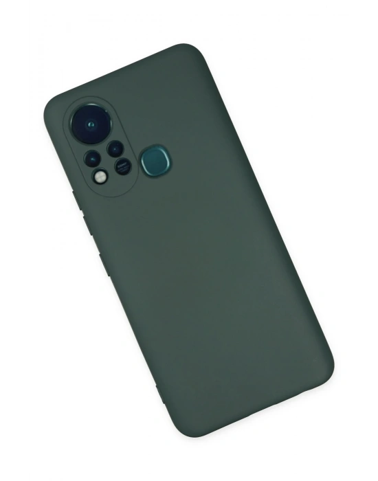 Newface İnfinix Hot 11s Kılıf Nano içi Kadife Silikon - Koyu Yeşil