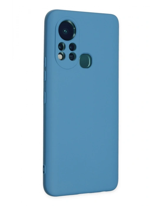 Newface İnfinix Hot 11s Kılıf Nano içi Kadife Silikon - Mavi