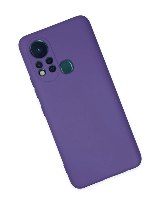 Newface İnfinix Hot 11s Kılıf Nano içi Kadife Silikon - Mor