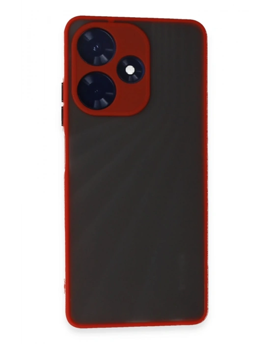 Newface İnfinix Hot 30 4G Kılıf Montreal Silikon Kapak - Kırmızı