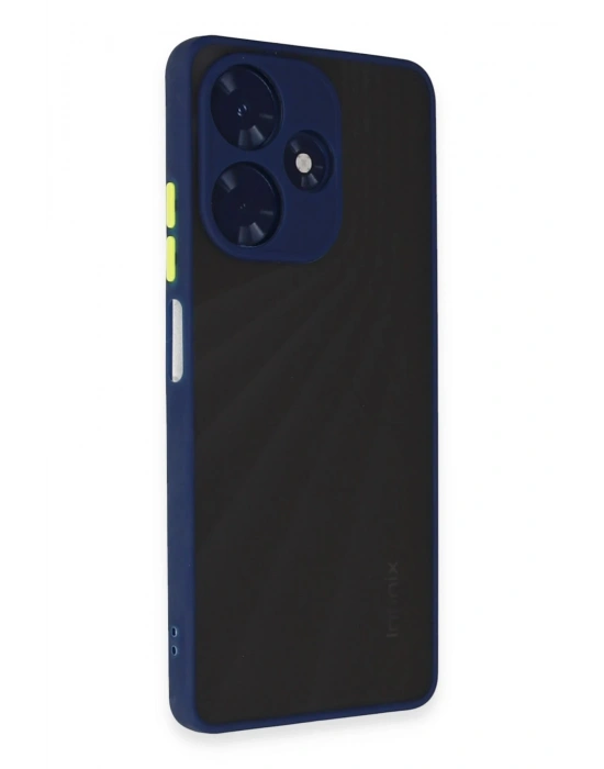 Newface İnfinix Hot 30 4G Kılıf Montreal Silikon Kapak - Lacivert