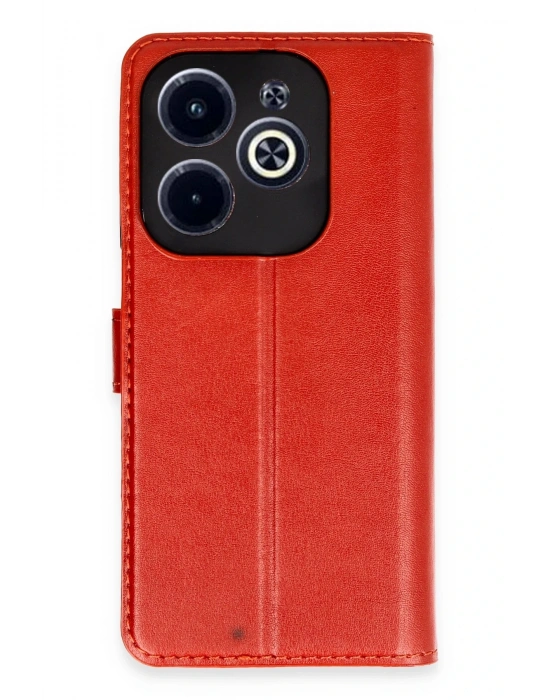 Newface İnfinix Hot 40 Kılıf Trend S Plus Kapaklı Kılıf - Kırmızı