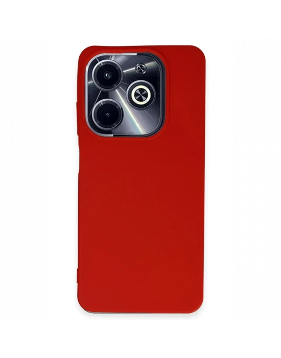 Newface İnfinix Hot 40i Kılıf First Silikon - Kırmızı