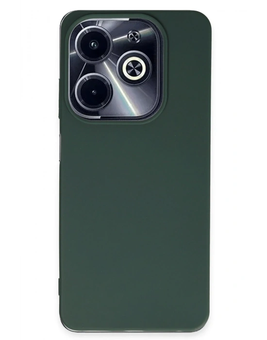 Newface İnfinix Hot 40i Kılıf First Silikon - Koyu Yeşil