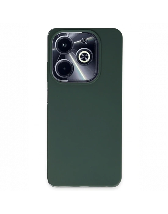 Newface İnfinix Hot 40i Kılıf First Silikon - Koyu Yeşil