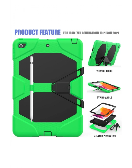 Newface iPad 10.2 (7.nesil) Kılıf Griffin Tablet Kapak - Yeşil