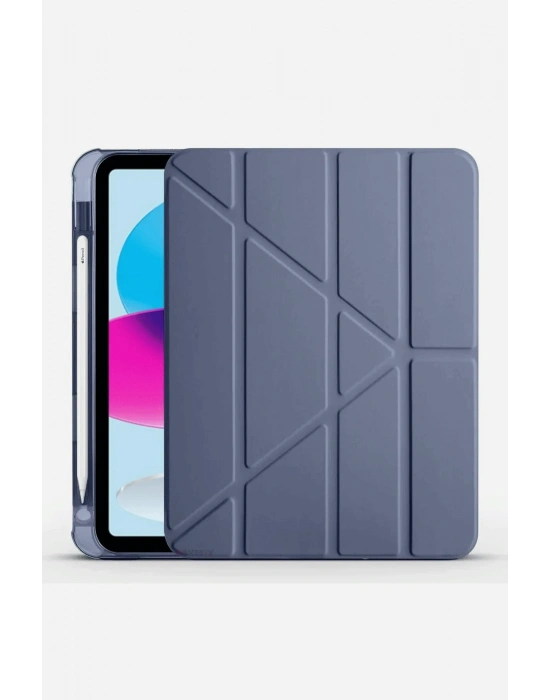 Newface iPad 2022 10.9 (10.nesil) Kılıf Kalemlikli Mars Tablet Kılıfı - Lavender