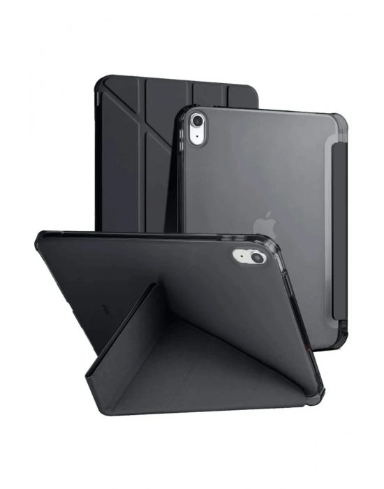 Newface iPad 2022 10.9 (10.nesil) Kılıf Kalemlikli Mars Tablet Kılıfı - Siyah