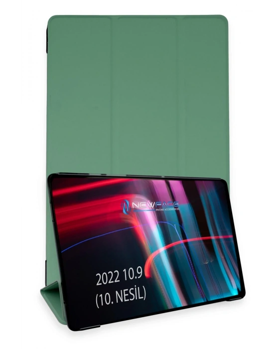 Newface iPad 2022 10.9 (10.nesil) Kılıf Tablet Smart Kılıf - Koyu Yeşil