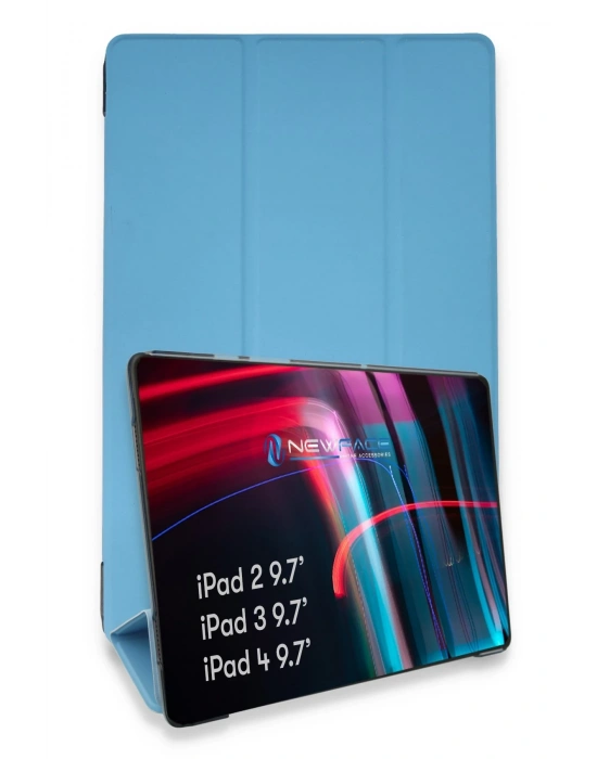 Newface iPad 4 9.7 Kılıf Tablet Smart Kılıf - Mavi