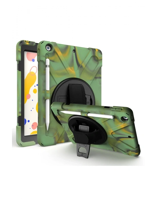 Newface iPad 5 Air 9.7 Kılıf Amazing Tablet Kapak - Kamuflaj