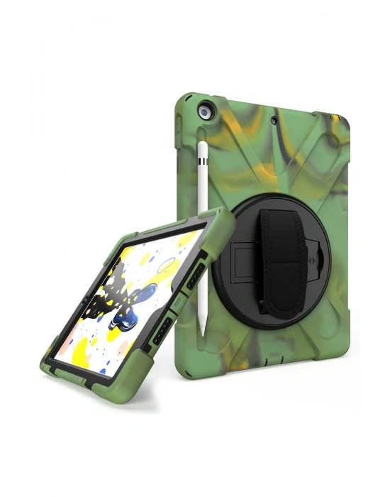 Newface iPad 5 Air 9.7 Kılıf Amazing Tablet Kapak - Kamuflaj