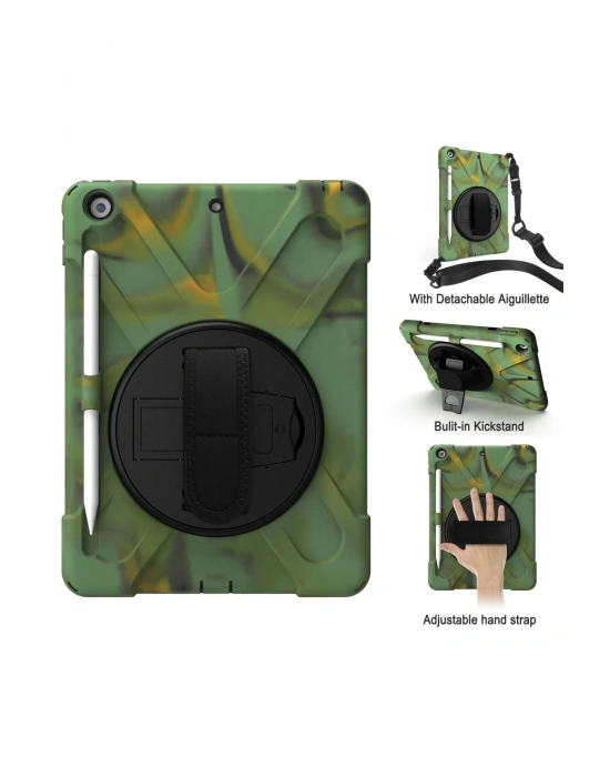 Newface iPad 5 Air 9.7 Kılıf Amazing Tablet Kapak - Kamuflaj