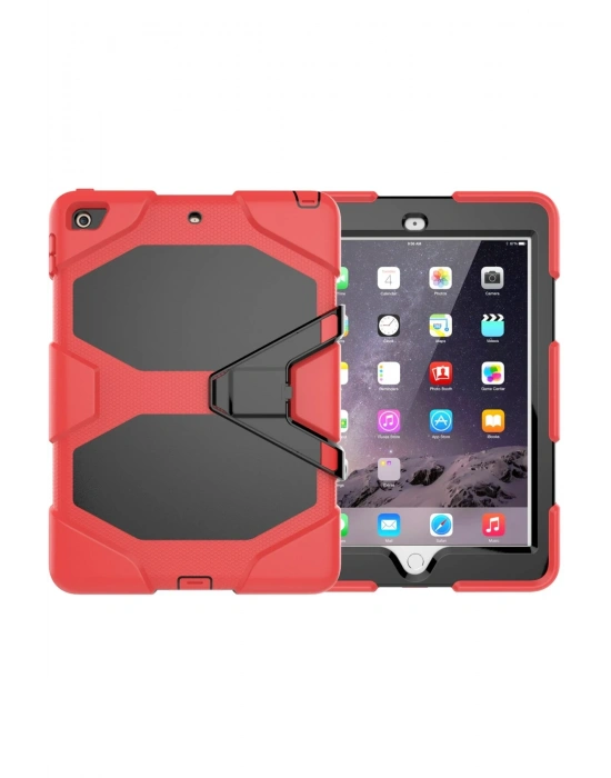 Newface iPad 5 Air 9.7 Kılıf Griffin Tablet Kapak - Kırmızı