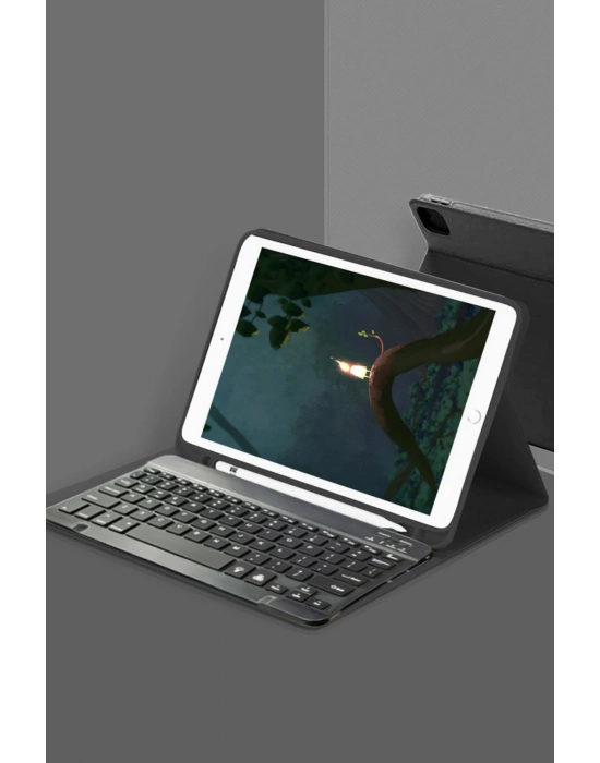 Newface iPad 5 Air 9.7 Kılıf KC01 Smart Klavyeli Tablet Kılıfı - Siyah