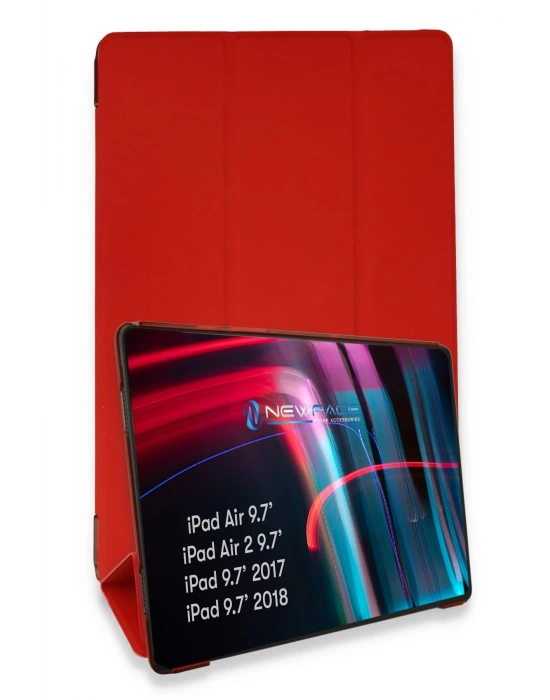 Newface iPad 5 Air 9.7 Kılıf Tablet Smart Kılıf - Kırmızı