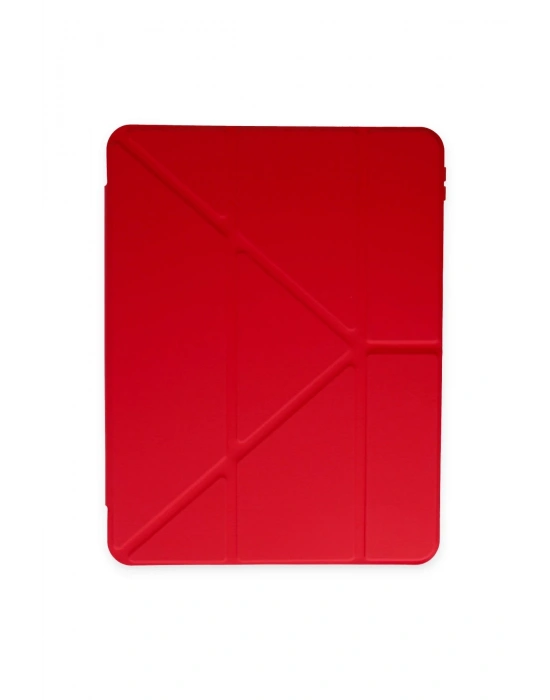 Newface iPad 9.7 (2018) Kılıf Kalemlikli Mars Tablet Kılıfı - Kırmızı