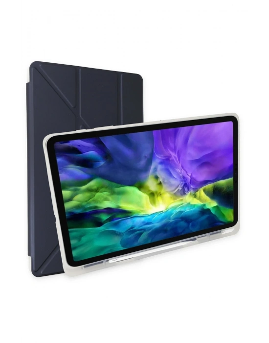 Newface iPad 9.7 (2018) Kılıf Kalemlikli Mars Tablet Kılıfı - Lacivert