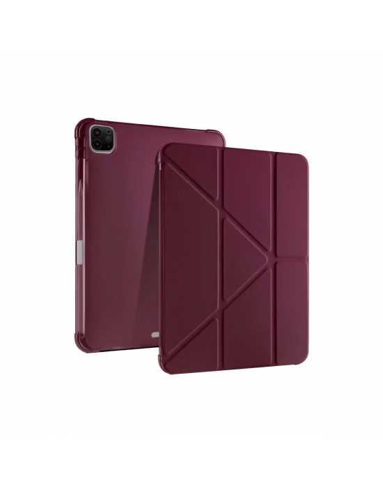 Newface iPad Air 13 (2024) Kılıf Kalemlikli Mars Tablet Kılıfı - Mürdüm