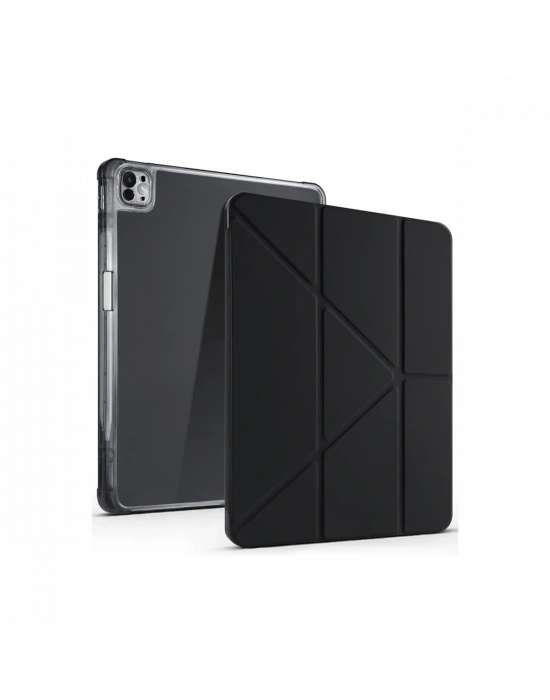 Newface iPad Air 13 (2024) Kılıf Kalemlikli Mars Tablet Kılıfı - Siyah