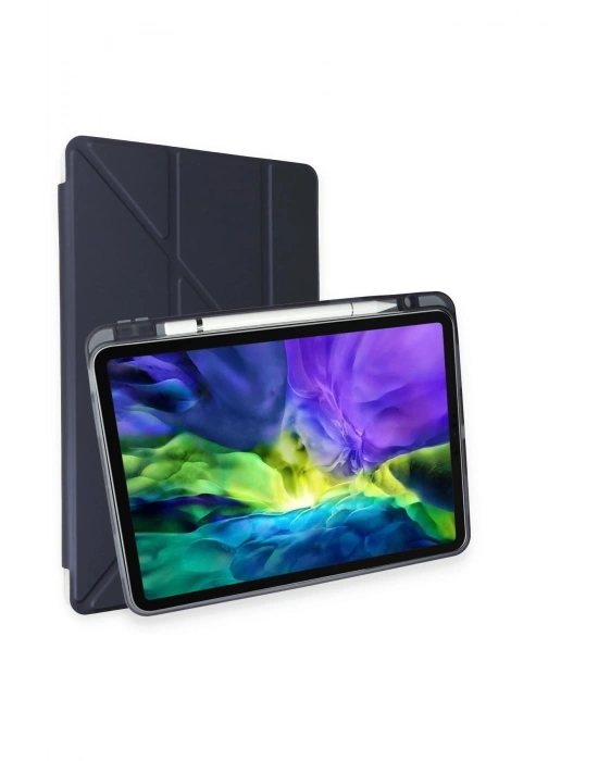 Newface iPad Air 4 10.9 Kılıf Kalemlikli Mars Tablet Kılıfı - Lacivert