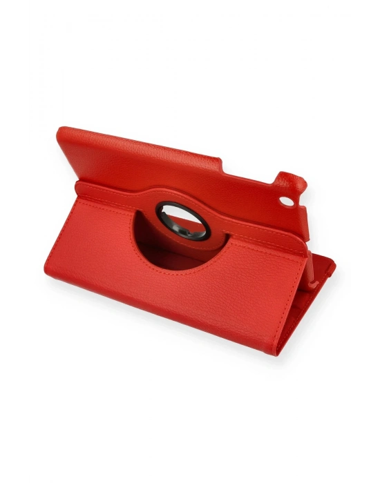 Newface iPad Mini 1 Kılıf 360 Tablet Deri Kılıf - Kırmızı