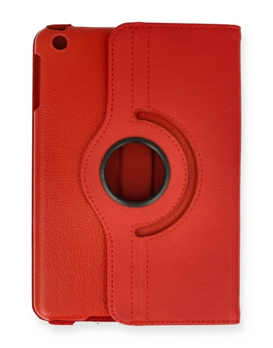 Newface iPad Mini 1 Kılıf 360 Tablet Deri Kılıf - Kırmızı
