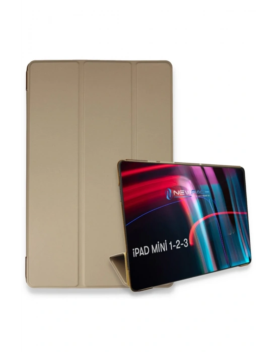 Newface iPad Mini 3 Kılıf Tablet Smart Kılıf - Gold