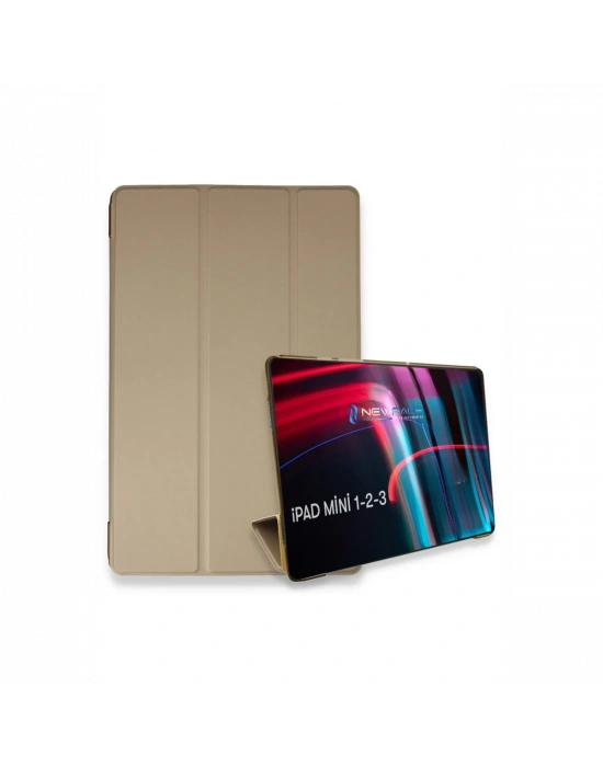 Newface iPad Mini 3 Kılıf Tablet Smart Kılıf - Gold