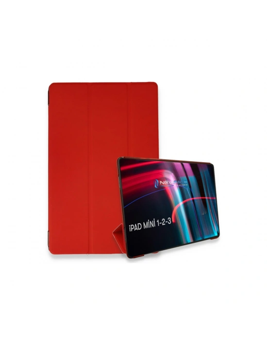 Newface iPad Mini 3 Kılıf Tablet Smart Kılıf - Kırmızı