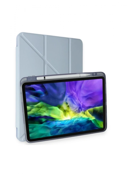 Newface iPad Pro 11 (2018) Kılıf Kalemlikli Mars Tablet Kılıfı - Mavi