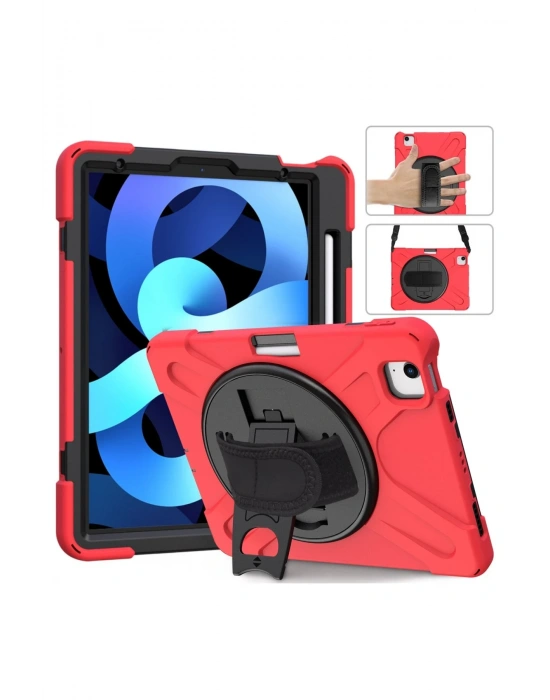 Newface iPad Pro 11 (2020) Kılıf Amazing Tablet Kapak - Kırmızı