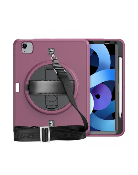 Newface iPad Pro 11 (2020) Kılıf Strap-C Otterbox Tablet Kapak - Mürdüm