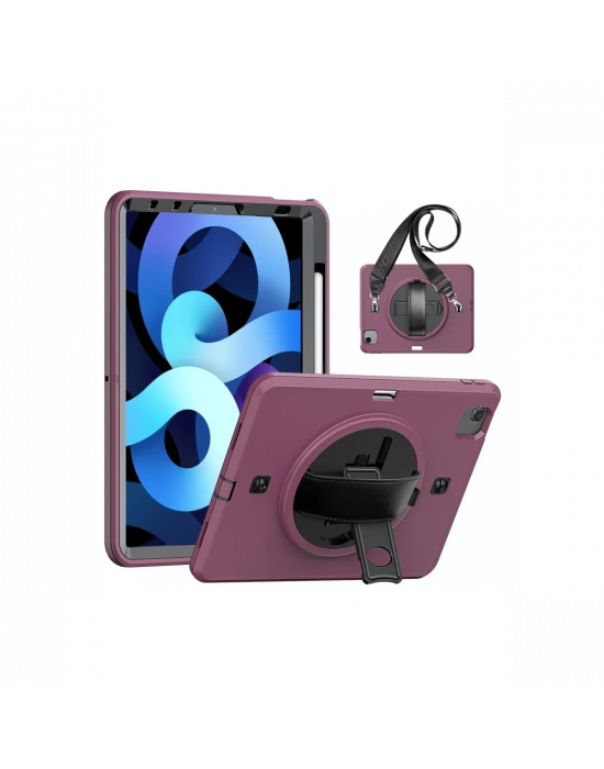 Newface iPad Pro 11 (2020) Kılıf Strap-C Otterbox Tablet Kapak - Mürdüm