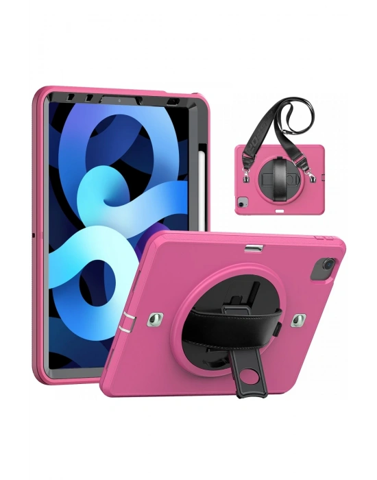 Newface iPad Pro 11 (2020) Kılıf Strap-C Otterbox Tablet Kapak - Pembe