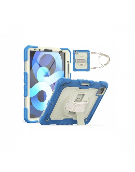 Newface iPad Pro 11 (2020) Kılıf Strap New Tablet Kapak - Mavi