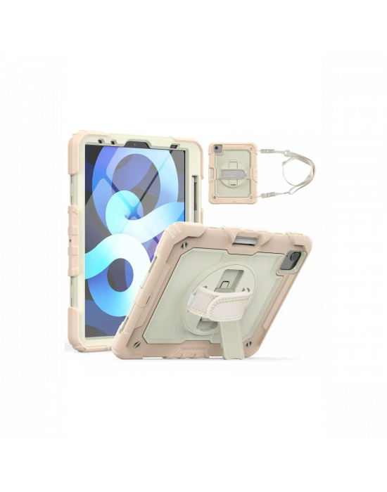 Newface iPad Pro 11 (2020) Kılıf Strap New Tablet Kapak - Pembe