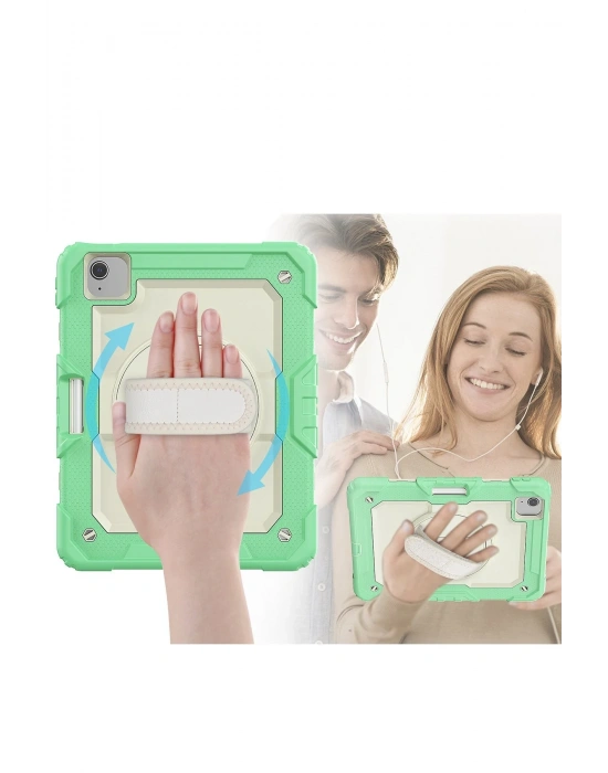 Newface iPad Pro 11 (2020) Kılıf Strap New Tablet Kapak - Yeşil