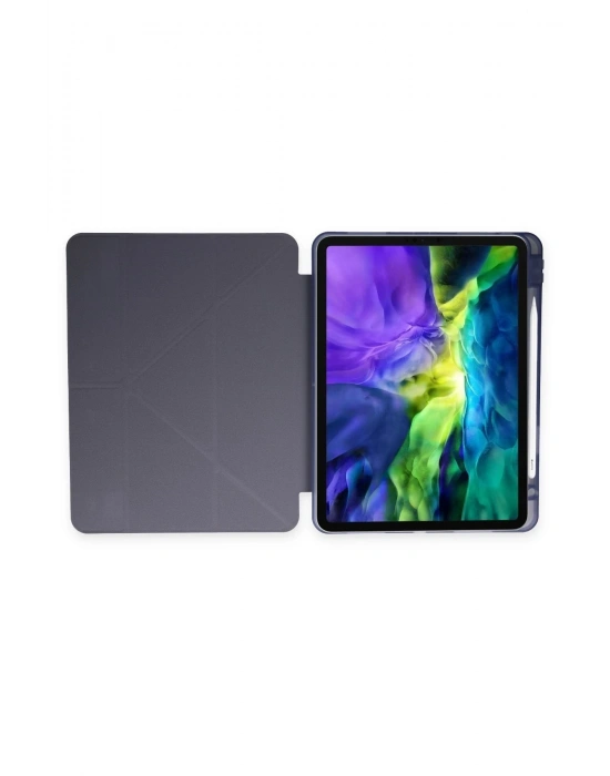 Newface iPad Pro 11 (2021) Kılıf Kalemlikli Hugo Tablet Kılıfı - Lila
