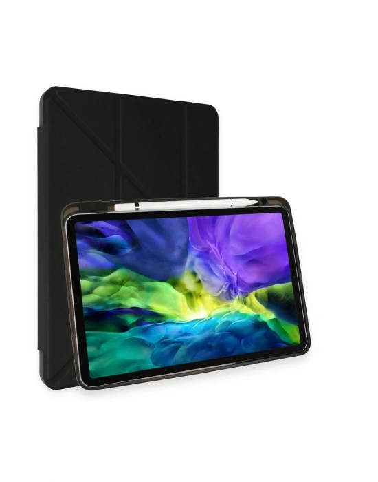 Newface iPad Pro 11 (2021) Kılıf Kalemlikli Hugo Tablet Kılıfı - Siyah