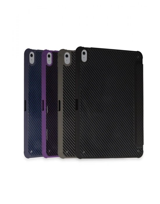 Newface iPad Pro 11 (2024) Kılıf Color Karbon Tablet Kılıfı - Koyu Gri