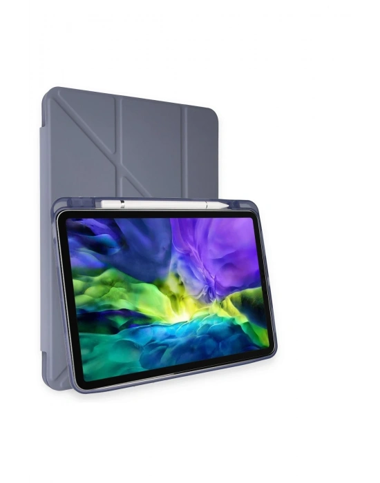 Newface iPad Pro 11 (2024) Kılıf Kalemlikli Mars Tablet Kılıfı - Lavender